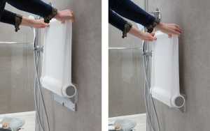 FOLDABLE AND REMOVABLE SHOWER SEAT