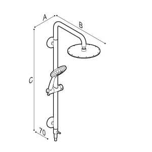 SHOWER COLUMN EQUIPPED WITH SHOWER HEAD