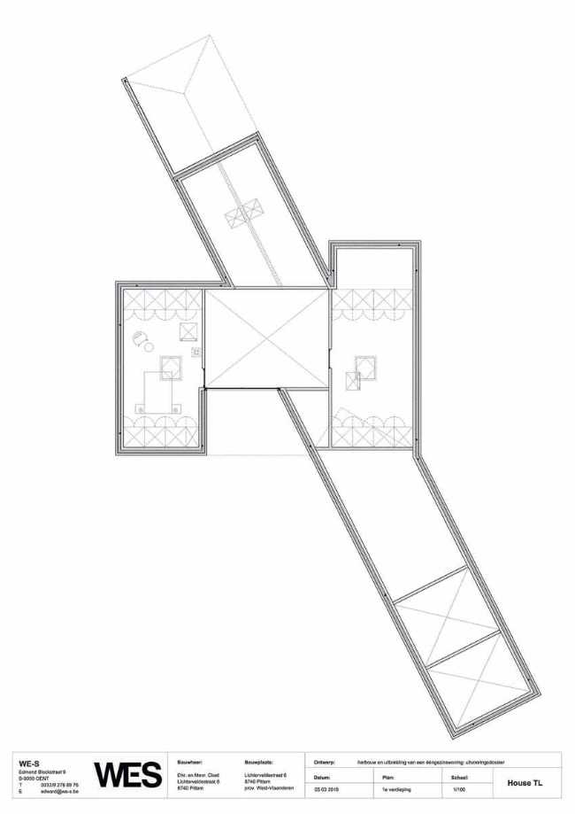 Reestructuración de la Casa TL: de bungalow simple a vivienda.
