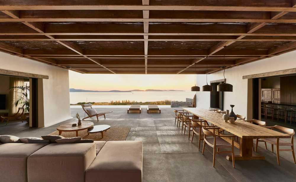estancia al aire libre, villa grecia