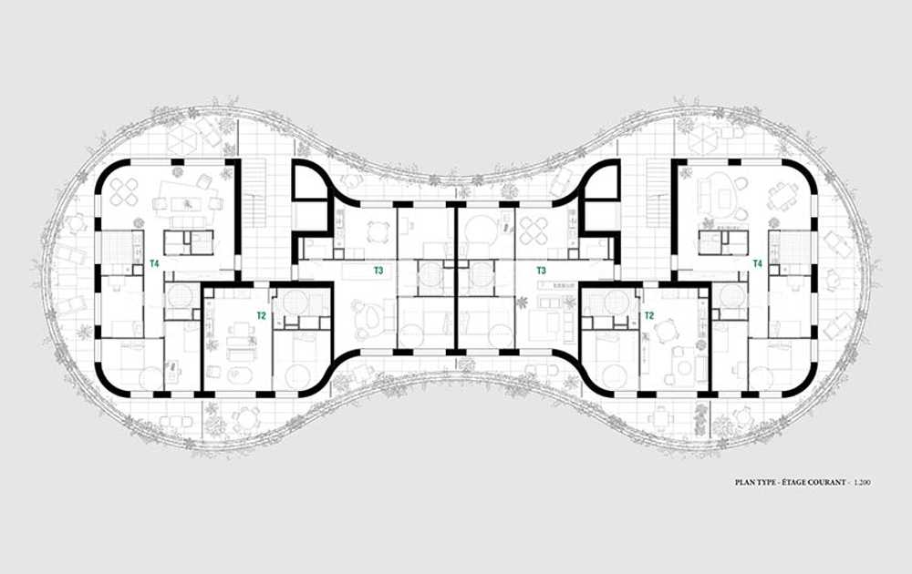 Nuevas conexiones entre el hogar y el entorno en Le mail en Vélizy-Villacoublay