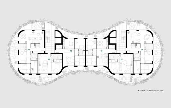 Nuevas conexiones entre el hogar y el entorno en Le mail en Vélizy-Villacoublay