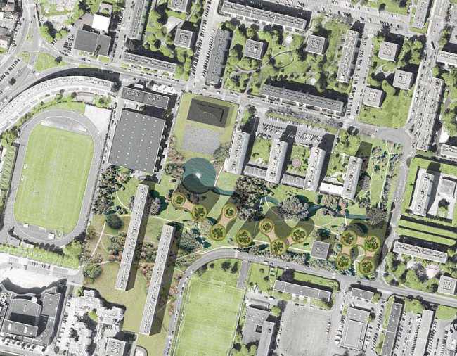 Nuevas conexiones entre el hogar y el entorno en Le mail en Vélizy-Villacoublay