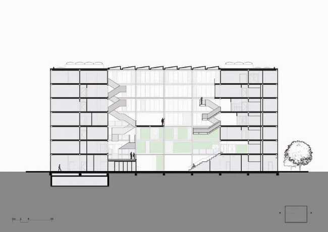 Diseño modular para la circularidad del edificio multifuncional LAB42
