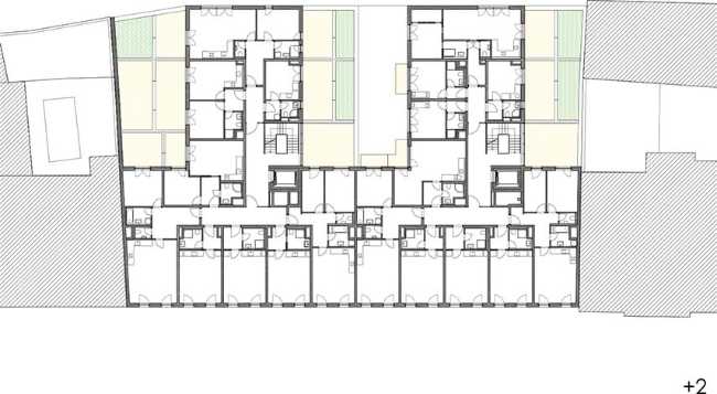 Edificio residenziale Koněvova tra atmosfere bohemien e contemporanee