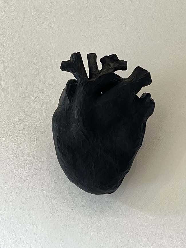 The papier-mâché sculptures in Antonella Paglialonga's set design.