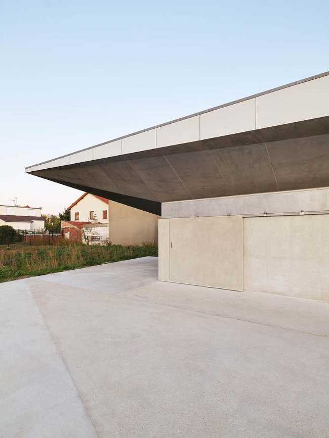 New sports facility at the Robert Gazzi Stadium. An origami building