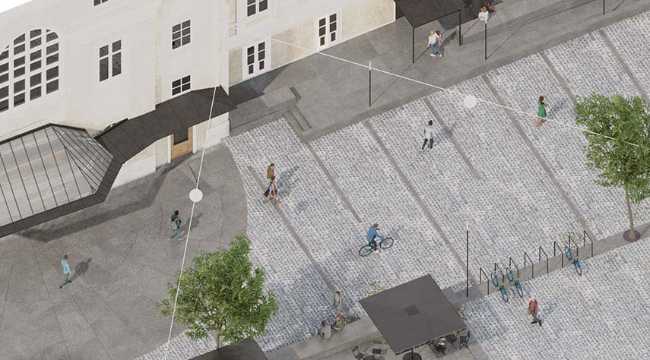 Renovacion de Corso Libertà Superiore en Merano. Un dibujo del silencio