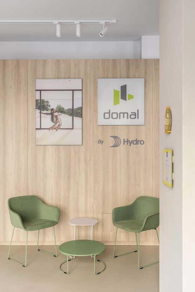 Innovation and sustainability on display: the new Domal showroom.