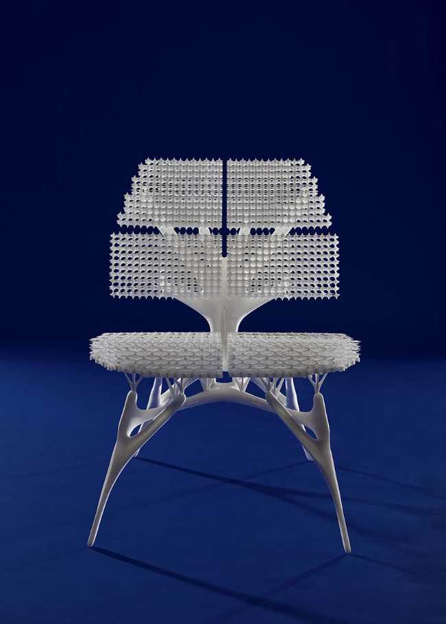Radiolaria. 3D printed chair born from the wisdom of nature