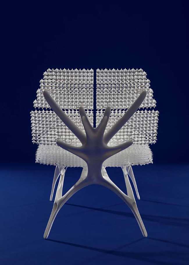 Radiolaria. 3D printed chair born from the wisdom of nature