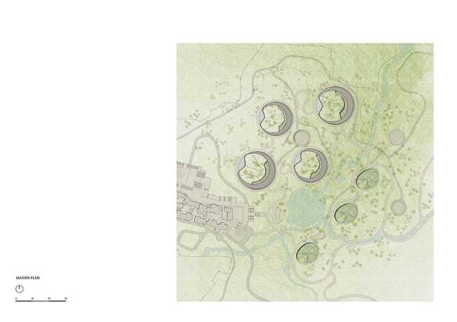 Panda Pavilions: una fusión de arquitectura y paisaje para los osos