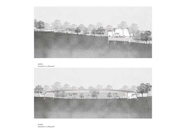 Panda Pavilions: una fusión de arquitectura y paisaje para los osos