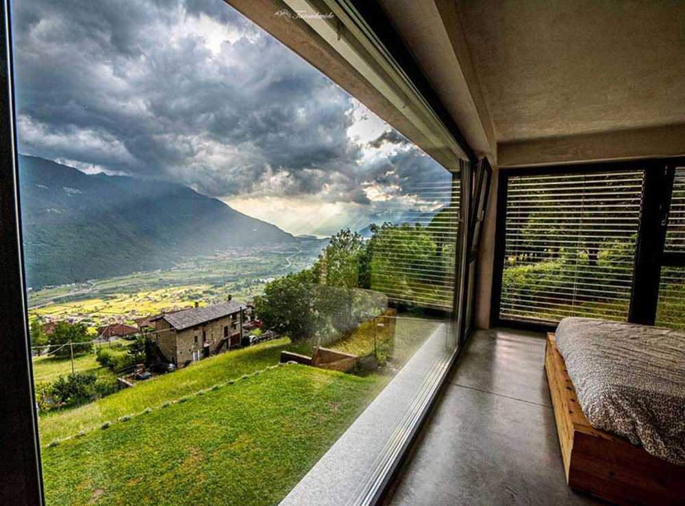 Green building and design come together to create Villa TR in Valtellina