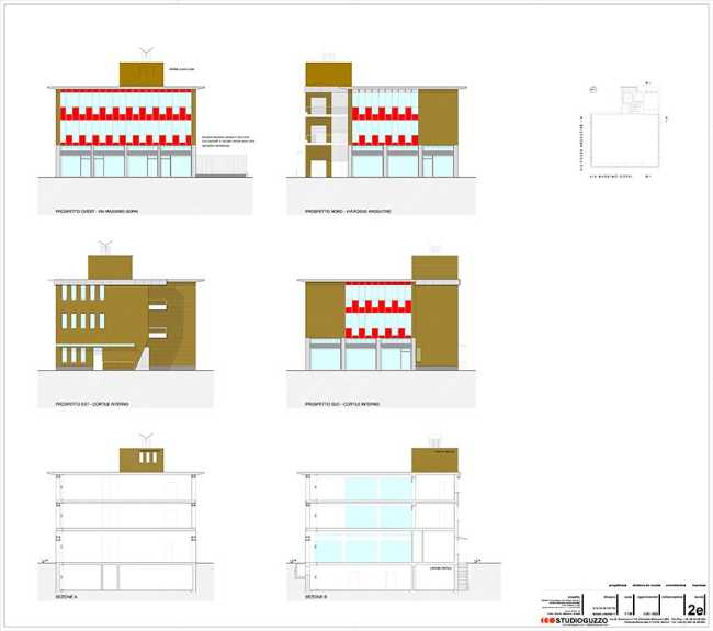 Residenza Gorki 75 a Cinisiello Balsamo. Solido squadrato e legno Decò