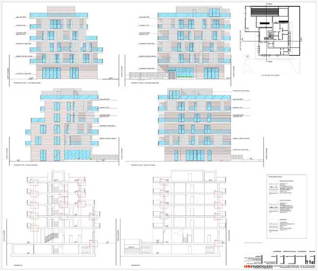 Residenza Gorki 75 a Cinisiello Balsamo. Solido squadrato e legno Decò