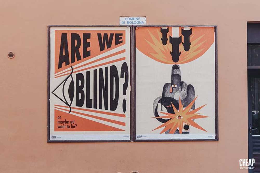 À Bologne, l'art contre la guerre envahit les rues avec CHEAP.