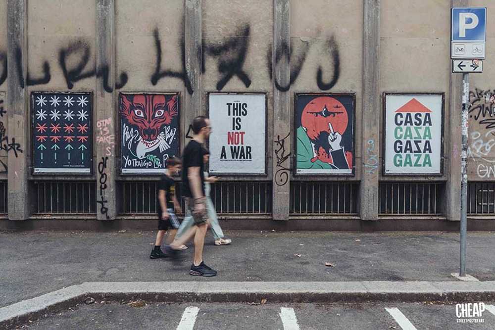 À Bologne, l'art contre la guerre envahit les rues avec CHEAP.