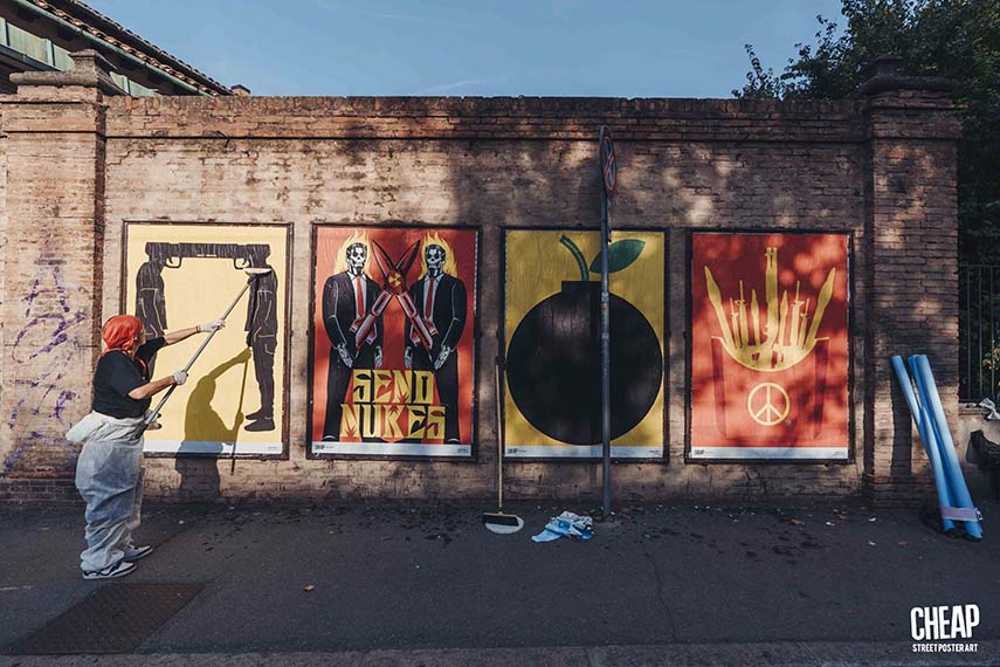 À Bologne, l'art contre la guerre envahit les rues avec CHEAP.