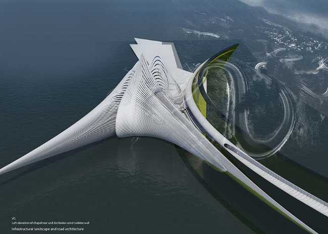 Music, worship, and energy. Club, chapel, and thermodynamic wind turbine