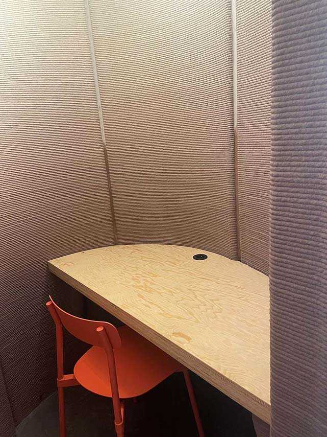 3D printed Biomimicry phone booth for acoustic well-being