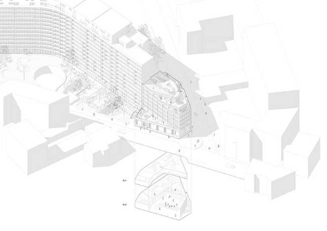 The Dareau project, urban multifunctional integration of Le Méridien