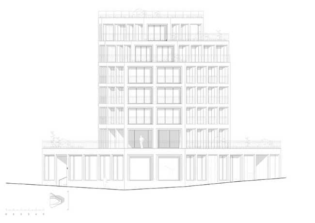 The Dareau project, urban multifunctional integration of Le Méridien