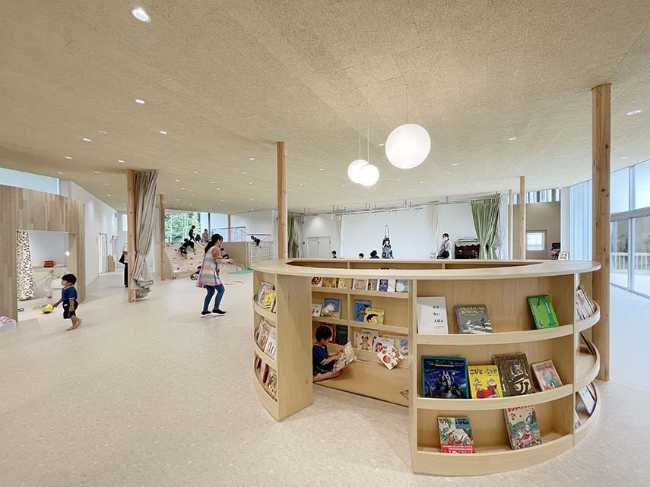 Children's Forest. Kindergarten floating gently in the woods