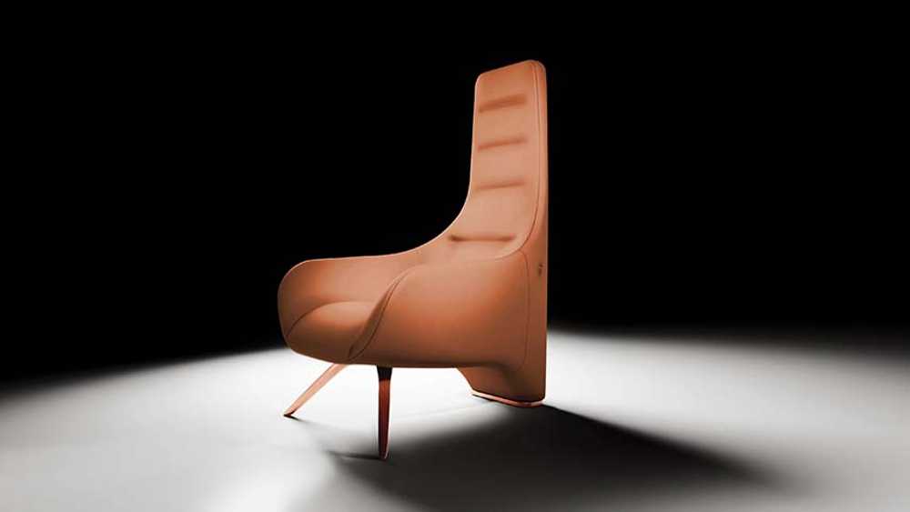 The armchair Milano: a meeting between architecture and design