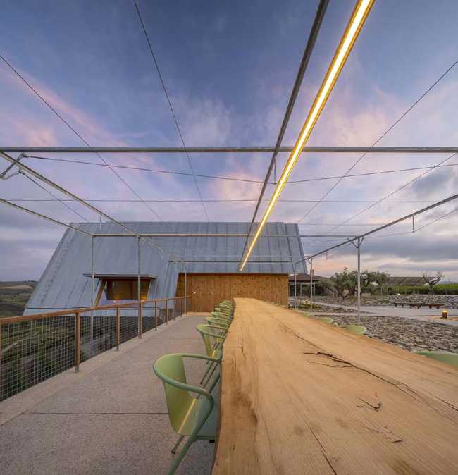 Structure d'accueil pour les visiteurs de la cave Quinta da Faísca