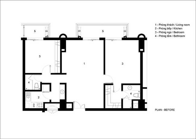 A1208PP apartment in Vietnam. Yin and Yang design with sacred space