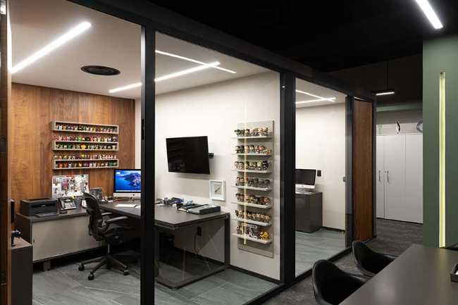 Corporativo P8. Design per la produttività con accenti di verde