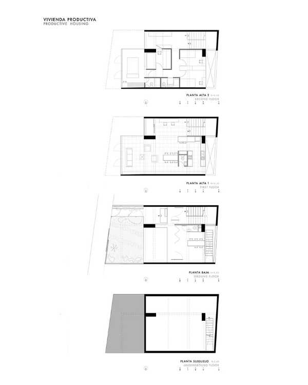 Productive house in exposed concrete. Casa Fundamentos in Ecuador