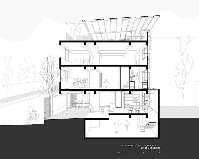 Productive house in exposed concrete. Casa Fundamentos in Ecuador
