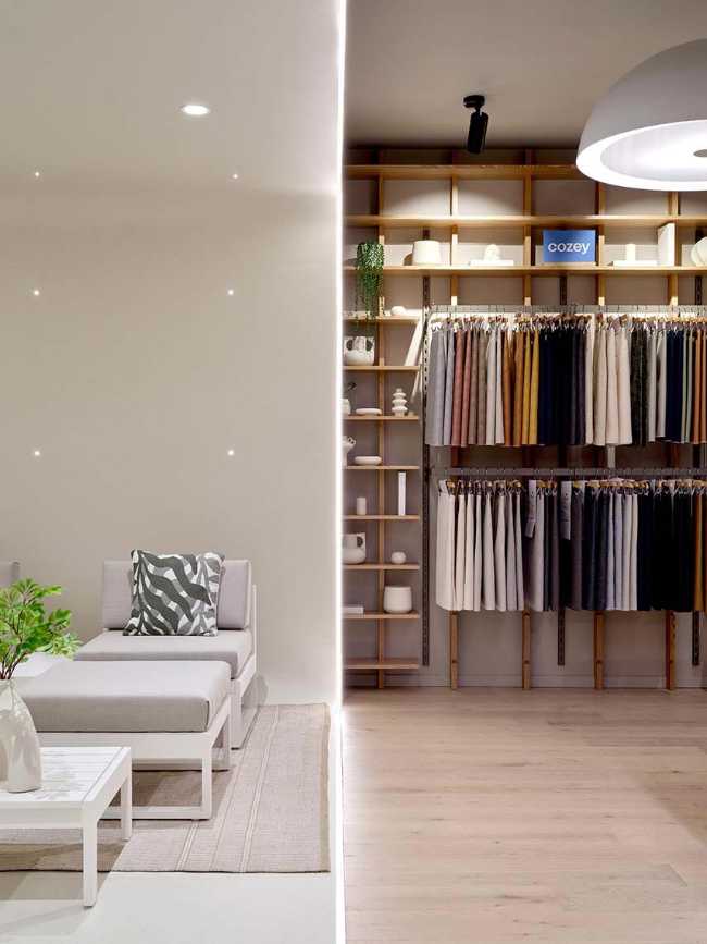Cozey Flagship Experience Centre. Retail space from digital