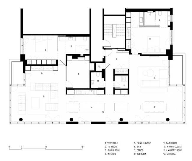 Apartment Party of Two projected in Montreal between intimacy and design