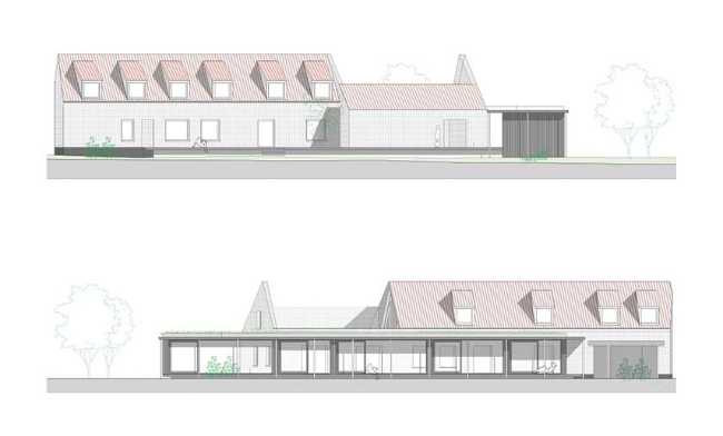 Renouvellement ferme centenaire Ossel. Inversion intérieur et extérieur