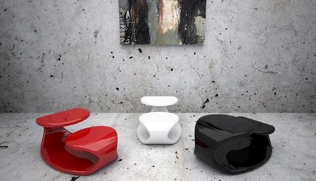 Coffee table Baizò. The material unfolds between aesthetics and function