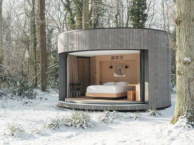 Suite LumiPod5 tra interno ed esterno nella tenuta di  Villa Besson