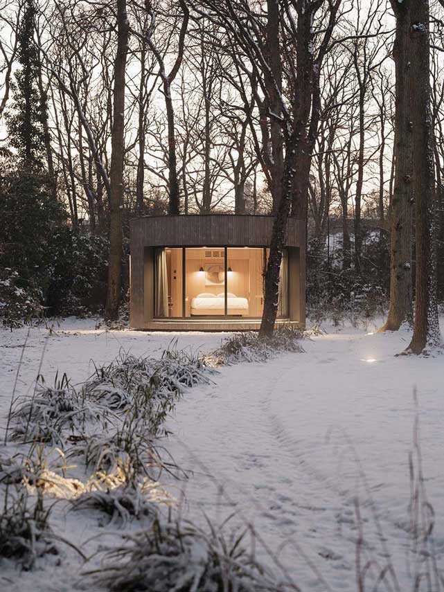 Suite LumiPod5 tra interno ed esterno nella tenuta di  Villa Besson