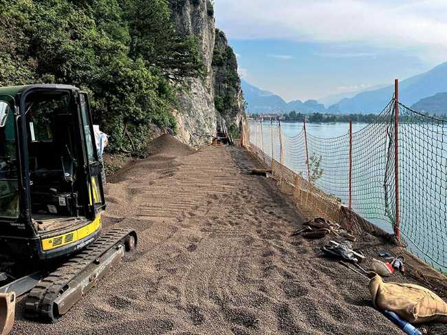 Rilevati ammortizzanti per la ciclovia del Garda: sicurezza e innovazione