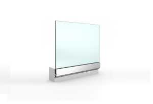 Facciata di edificio con balaustra in vetro Garda FS Aluvetro