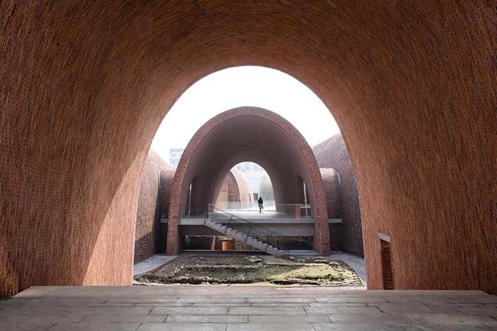 The arches of the Jingdezhen Imperial Kiln Museum evoke tradition