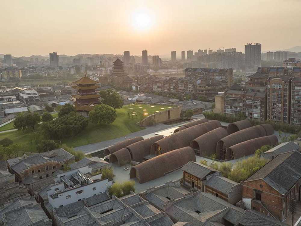 The arches of the Jingdezhen Imperial Kiln Museum evoke tradition