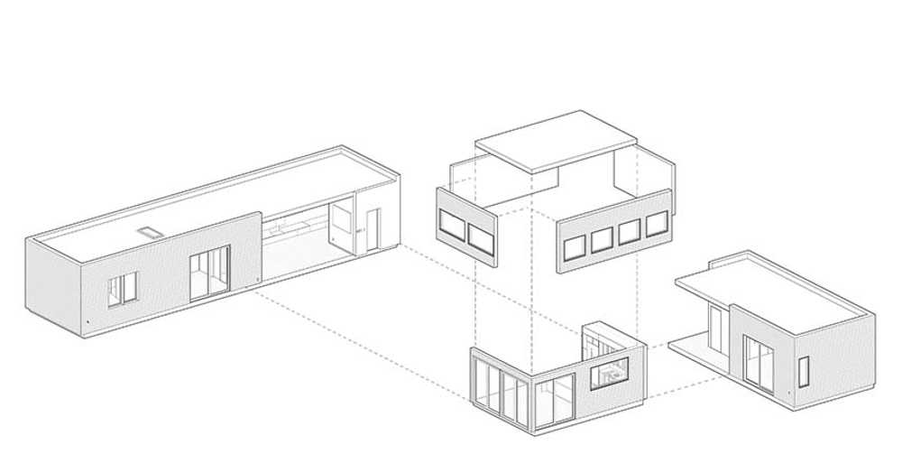 Shift House in prefabricated modules. Spatial quality and construction efficiency