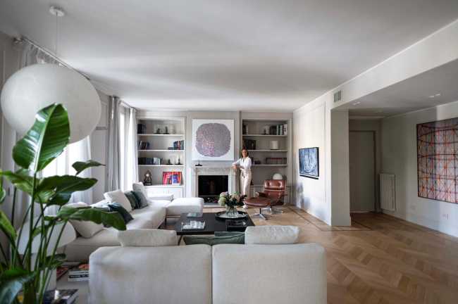 Plaza Risorgimento, el atractivo del blanco para una casa atemporal