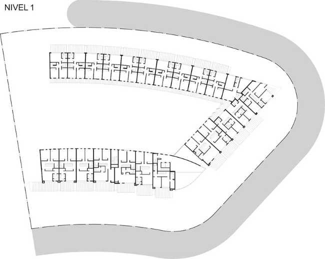 Complexe résidentiel La Mansa. L'architecture répond à l'environnement