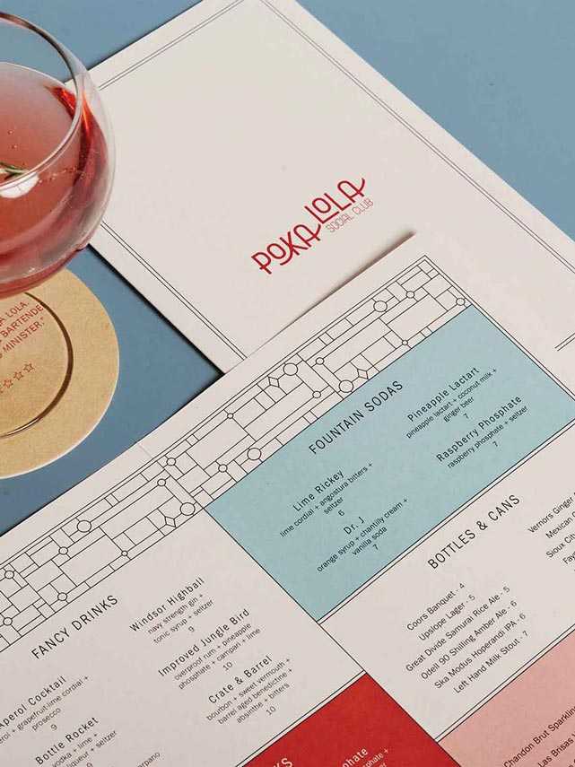 Irriverente brand design del Poka Lola social club a Denver
