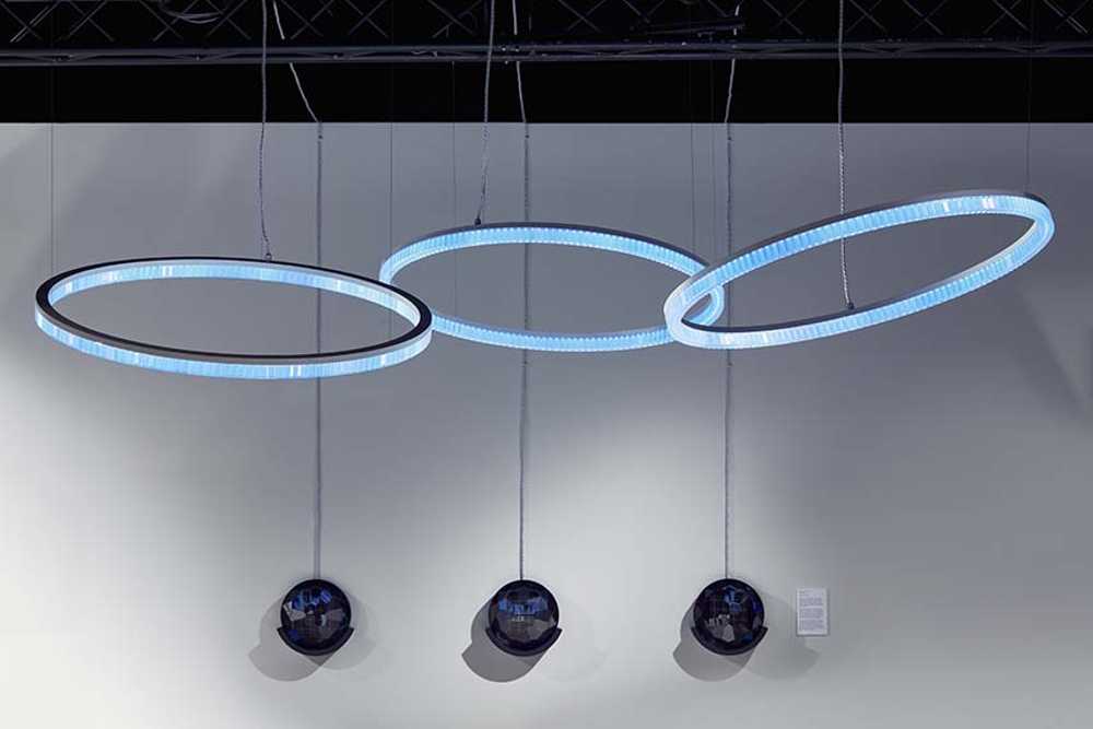 Lampade Cyanometer per Swarovski. Il cielo in una stanza