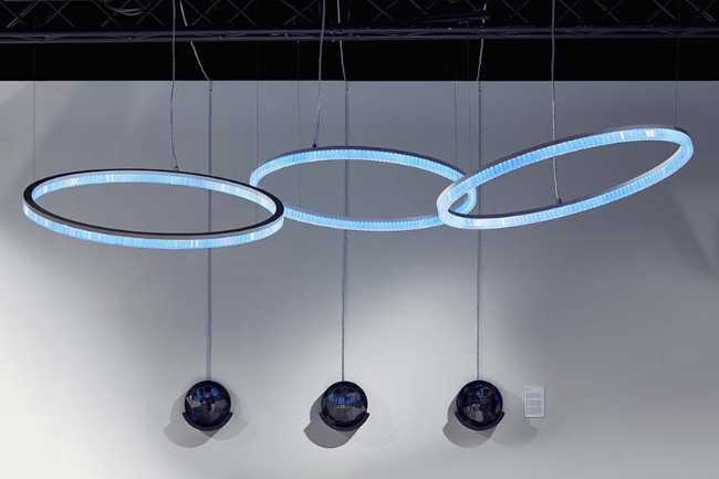 Lampade Cyanometer per Swarovski. Il cielo in una stanza
